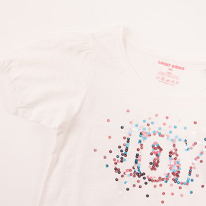 Girls T-shirt White Joy