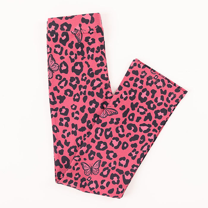 Girls Leggings Pink Leopard