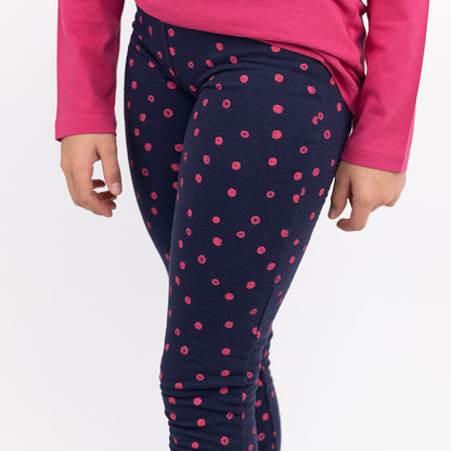 Girls Winter Leggings Little Circles