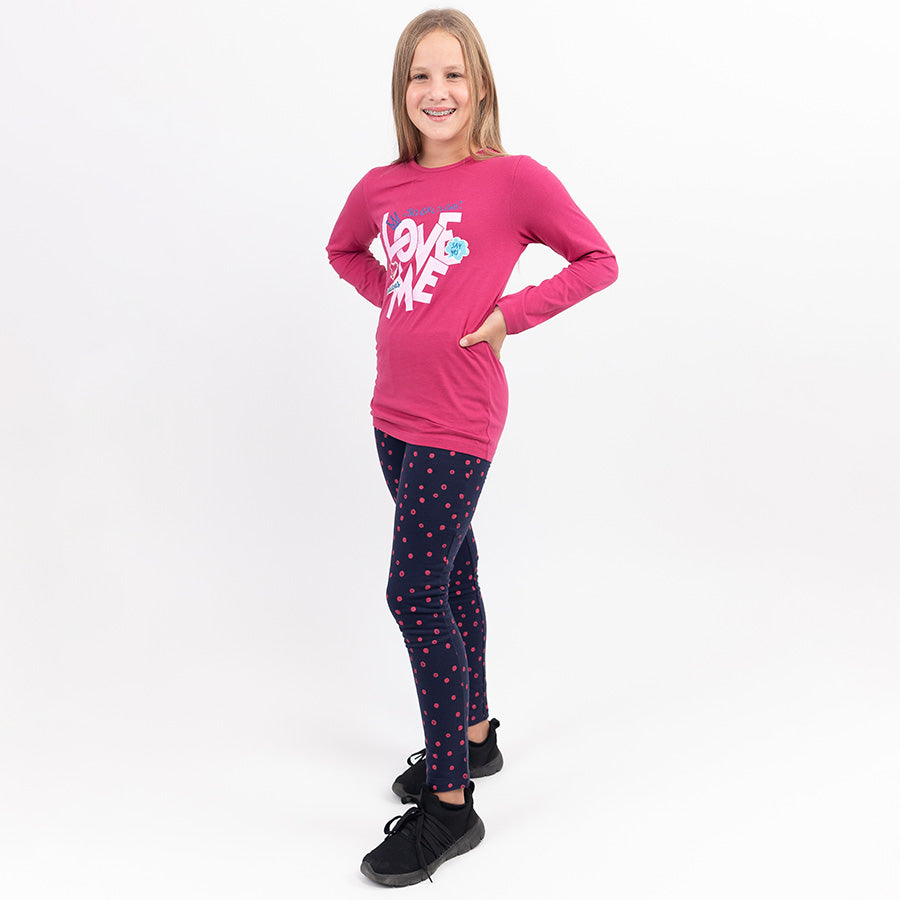 Girls Winter Leggings Little Circles