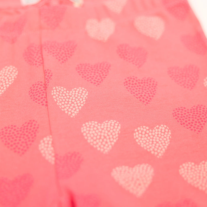 Girls Short Leggings Pink Love