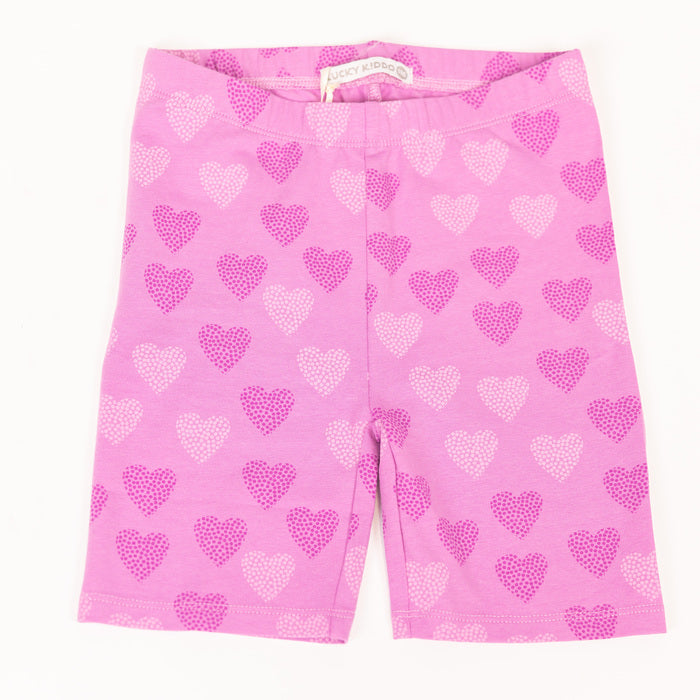 Girls Short Leggings Purple Love