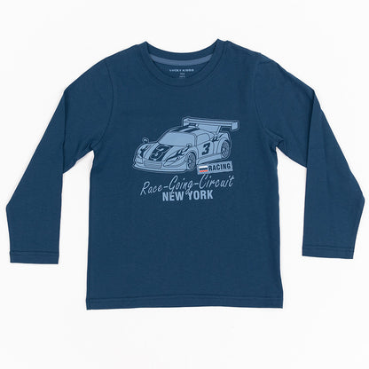 Boys Shirt Racing Blue