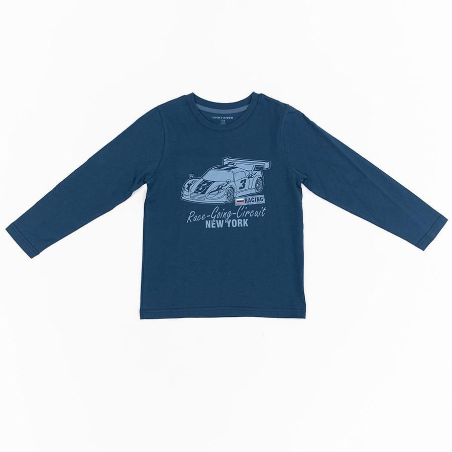 Boys Shirt Racing Blue