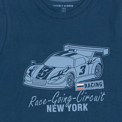 Boys Shirt Racing Blue