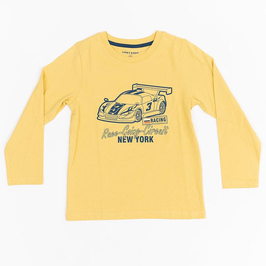 Boys Shirt Racing Yellow