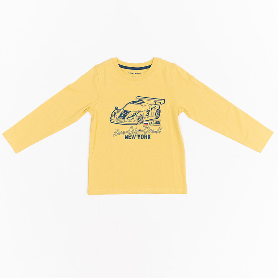 Boys Shirt Racing Yellow