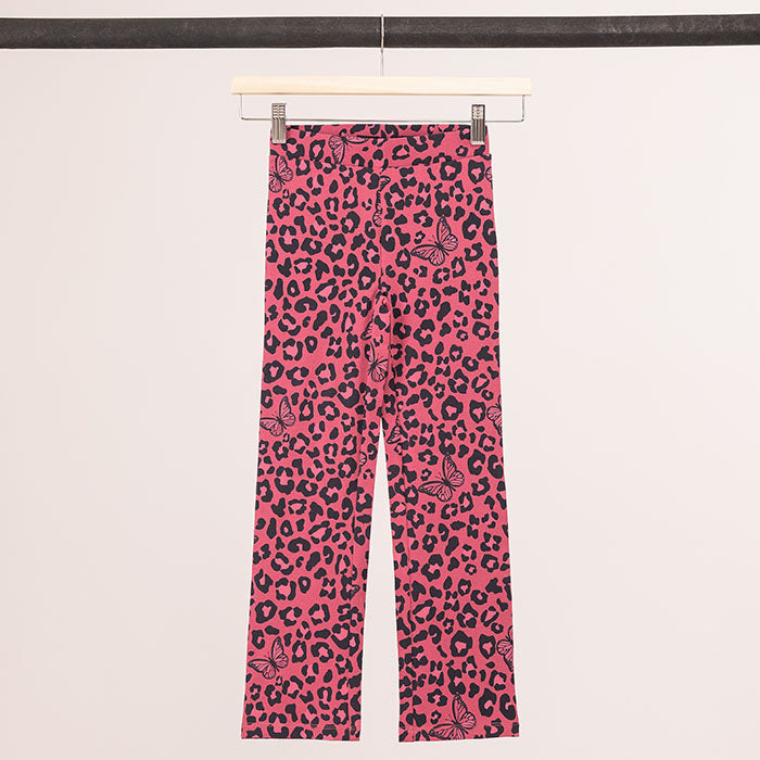 Girls Leggings Pink Leopard