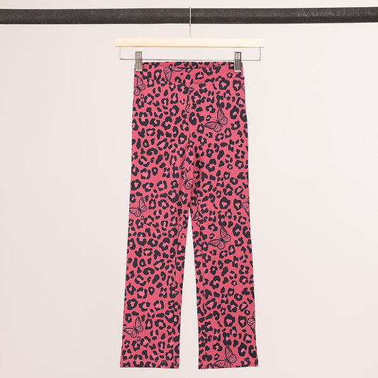 Girls Leggings Pink Leopard